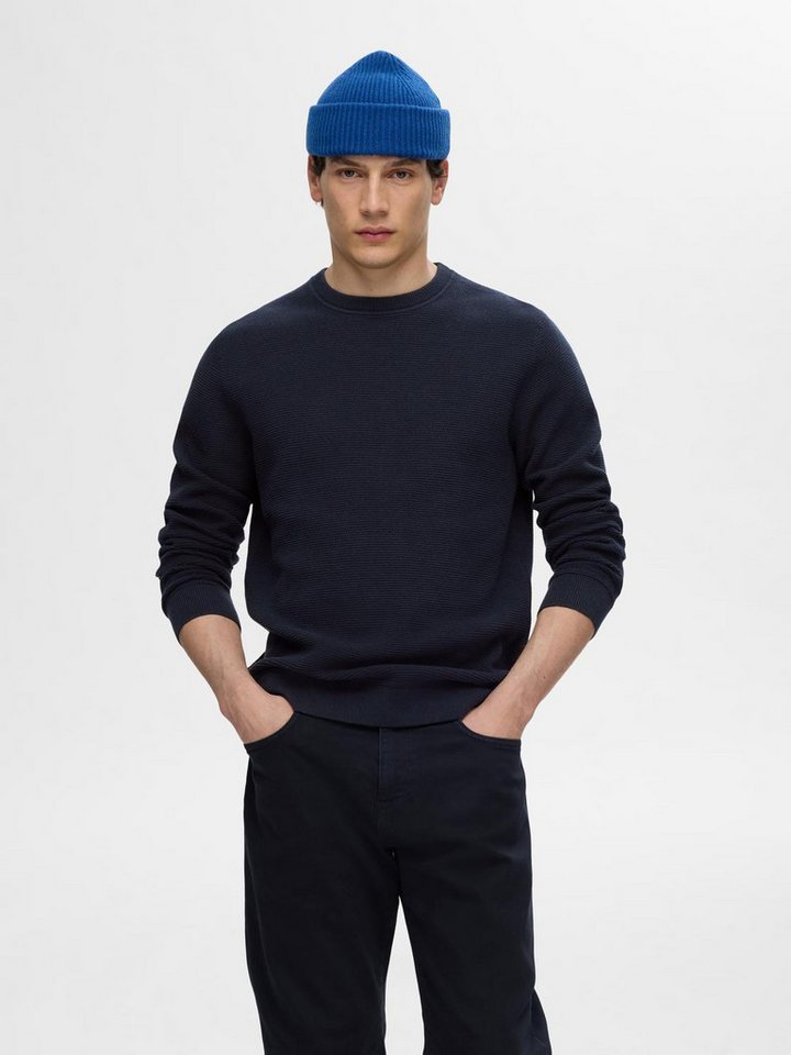 SELECTED HOMME Strickpullover SLHROSS LS KNIT STRUCTURE CREW NECK NOOS von SELECTED HOMME