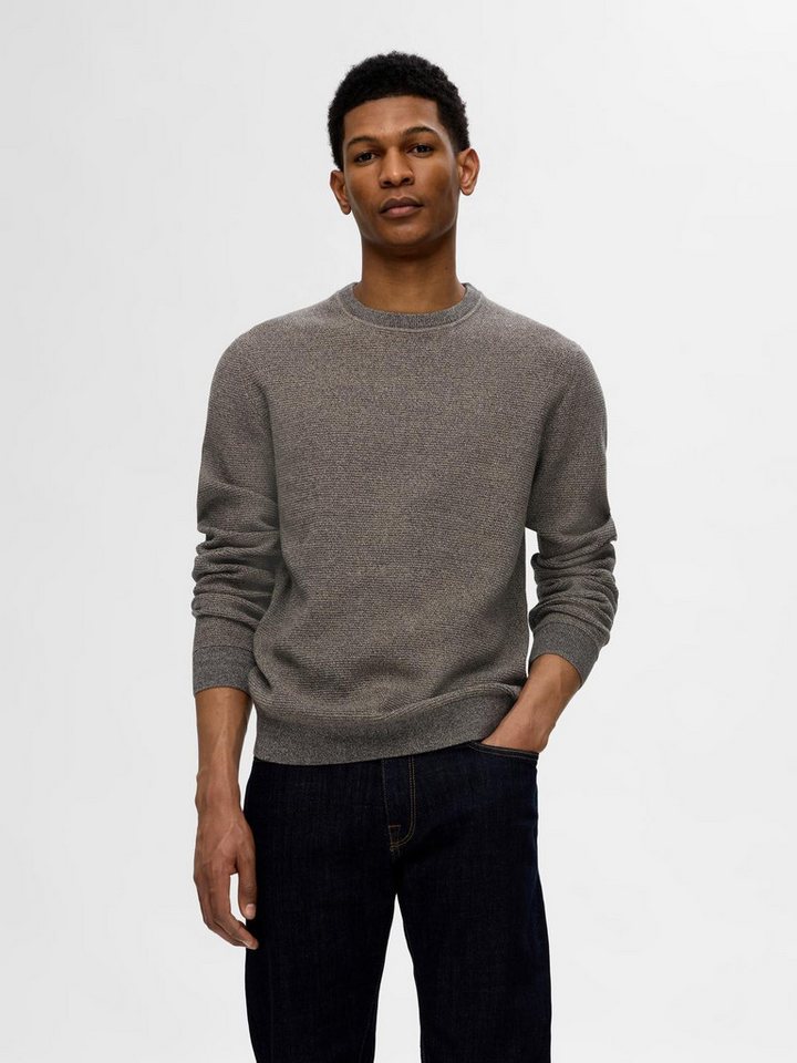 SELECTED HOMME Strickpullover SLHROSS LS KNIT STRUCTURE CREW NECK NOOS von SELECTED HOMME