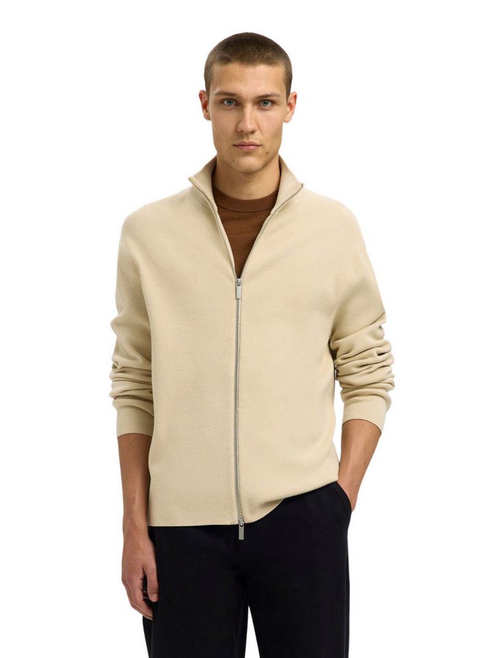 SELECTED HOMME Strickpullover SLHTELLER FN RELAXED ZIP CARDIGAN aus Viskosemix von SELECTED HOMME