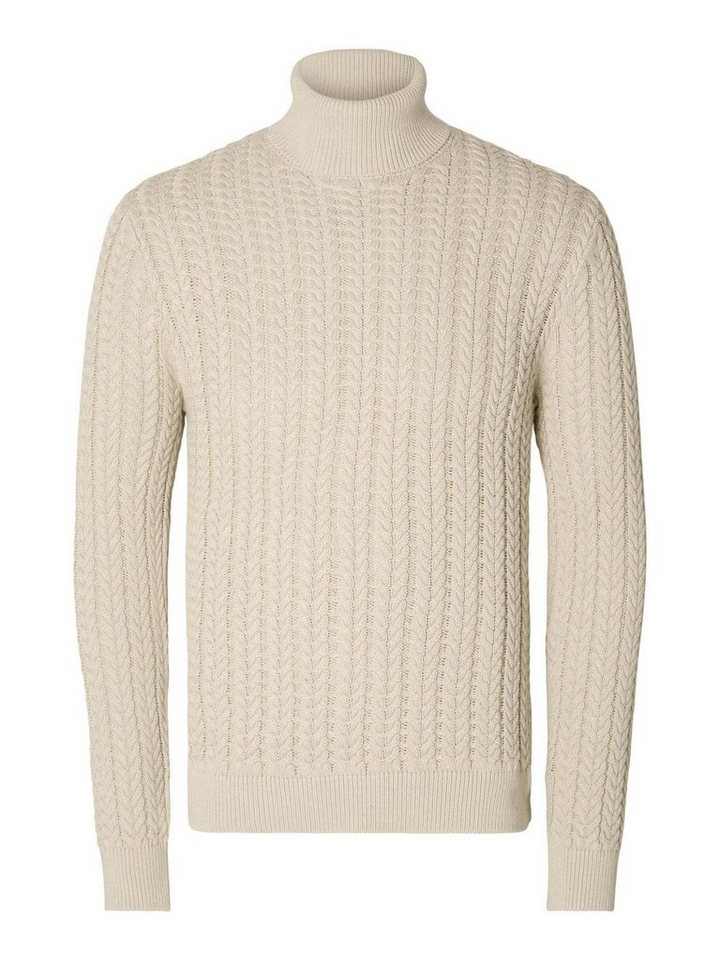 SELECTED HOMME Strickpullover SLHBRAI LS KNIT CABLE ROLL NECK W von SELECTED HOMME