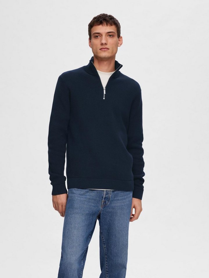 SELECTED HOMME Troyer SLHDANE LS KNIT STRUCTURE HALF ZIP NOOS von SELECTED HOMME