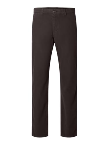 SELETED HOMME Herren SLH175-SLIM Miles Structure Dyed Pant Hose, Chocolate Torte, Bundweite: 97 cm, beinlänge: 81 cm (38 W / 32 L) von SELETED HOMME