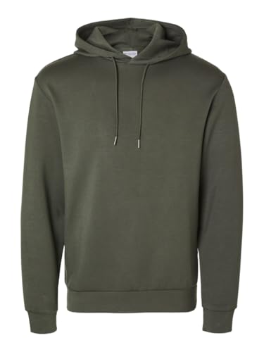 SELETED HOMME Herren SLHEMANUEL Soft Hood Sweat NOOS Kapuzenpullover, Forest Night, XL von SELETED HOMME