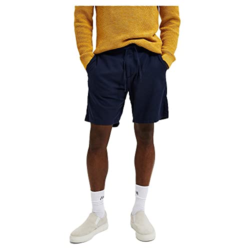 SELETED HOMME Herren SLHREGULAR-Brody Linen Shorts NOOS Leinenhose, Dark Sapphire, S von SELETED HOMME
