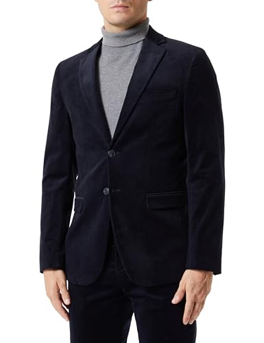SELETED HOMME Herren SLHSLIM-BOE Corduroy BLZ B NOOS Jackenblazer, Dark Sapphire, 40 von SELETED HOMME
