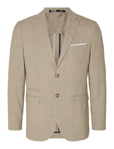 SELETED HOMME Herren SLHSLIM-Oasis Linen BLZ NOOS Anzugjacke, Sand, 48 von SELECTED HOMME