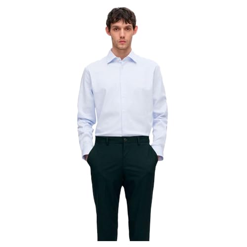 SELETED HOMME Herren SLHSLIM-Performance Shirt LS NOOS Hemd, Cashmere Blue/Stripes:Stripes, L SELETED HOMME Herren SLHSLIM-Performance Shirt LS NOOS Hemd, Cashmere Blue/Stripes:Stripes, L von SELECTED HOMME