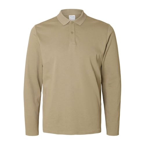 SELETED HOMME Herren SLHSLIM-Toulouse LS Polo NOOS Poloshirt, Vetiver, M von SELETED HOMME
