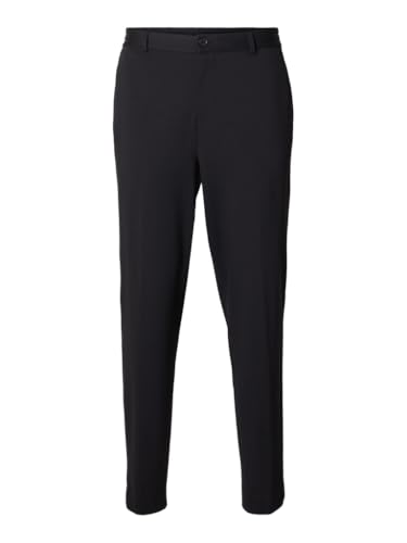 SELETED HOMME Herren SLHSLIMTAPE-Delon String Jersey Flex TRS Hose, Black, 48 von SELETED HOMME