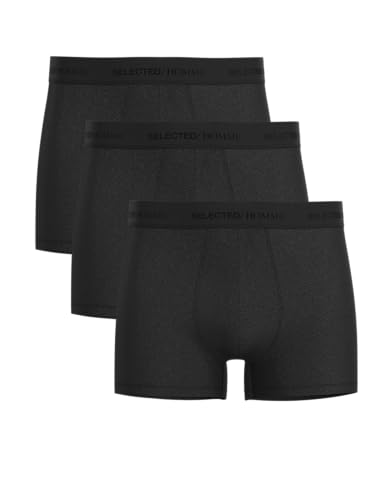 SELETED HOMME Herren SLHTHOMAS Tencel 3-Pack Trunk NOOS Boxershorts, Black, XXL (3er Pack) von SELETED HOMME