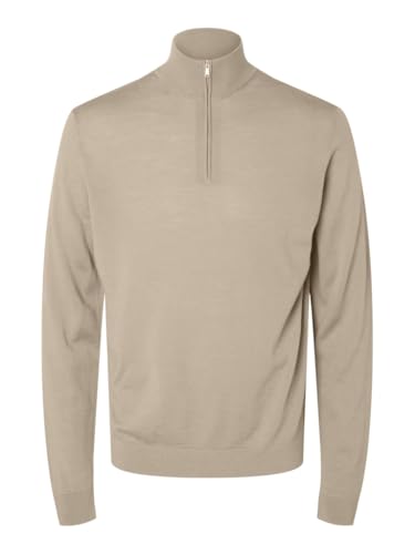 SELETED HOMME Herren SLHTRAY LS Knit Merino Half Zip NOOS Pullover, Kelp, X-Large von SELETED HOMME