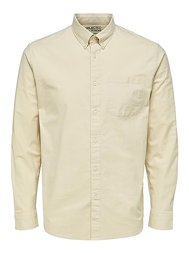 SELECTED HOMME Herren Slhregrick-ox Flex Shirt Ls W Noos, Angora, XL von SELECTED HOMME