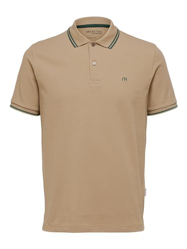 SELETED HOMME Men's SLHDANTE Sport SS Polo W NOOS T-Shirt, Kelp, S von SELETED HOMME