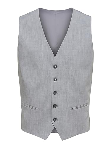 SELETED HOMME Men's SLHSLIM-LIAM WCT FLEX B NOOS Weste, Light Grey Melange, 42 von SELECTED HOMME