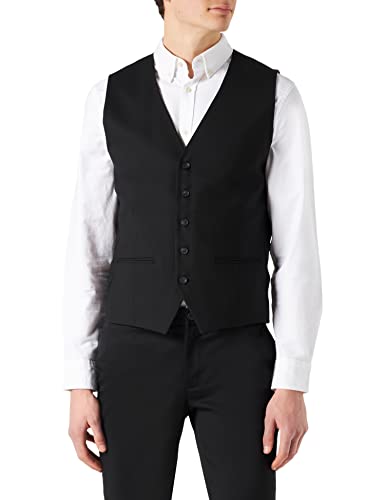 SELETED HOMME Men's SLHSLIM-Neil WCT B NOOS Anzugweste, Black, 50 von SELECTED HOMME