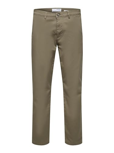 SELETED HOMME Men's SLHSLIM-New Miles 175 Flex Pants W N Chino, Ermine, 36/34 von SELECTED HOMME
