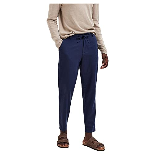 Selected Homme Herren Slh172-slimtape Brody Linen Pant Noos Chinohose, Dark Sapphire, XL EU von SELECTED HOMME