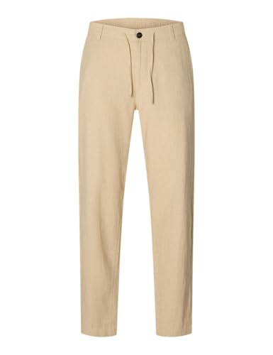 Selected Homme Herren Slh172-slimtape Brody Linen Pant Noos Chinohose, Incense/Detail:Mixed W. Oatmeal, XXL EU von SELETED HOMME