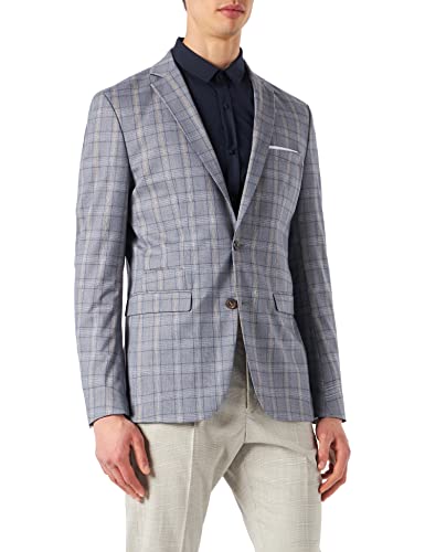 Selected Homme Herren SLHSLIM-TIMELOGAN SND CHK BLZ B NOOS Blazer, Light Blue/Checks:Sand, 98 von SELECTED HOMME