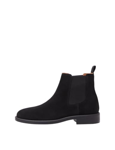 Selected Homme Herren Slhjoseph Suede Boot Chelsea Stiefel, Black, 45 EU von Selected Homme