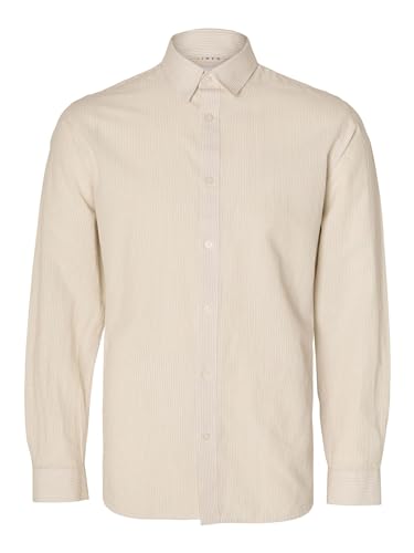 Slhslimnew-Linen Shirt Ls Noos von SELETED HOMME
