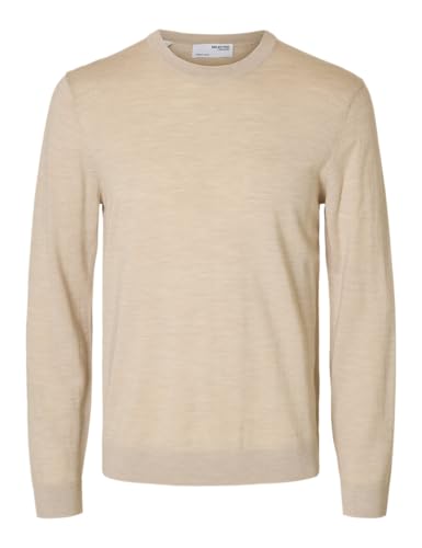 Selected Homme Male Pullover mit Rundhalsausschnitt 100% Merinowoll von SELECTED HOMME