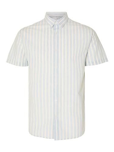 Slhreg-New Linen Shirt Ss Noos von SELECTED HOMME