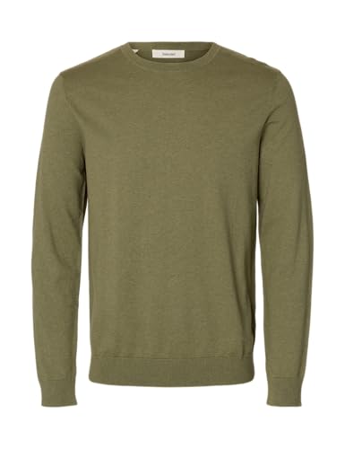 SELECTED MEN Herren Slhberg Crew Neck Noos, Deep Lichen Green, Medium SELECTED MEN Herren Slhberg Crew Neck Noos, Deep Lichen Green, Medium von SELECTED MEN