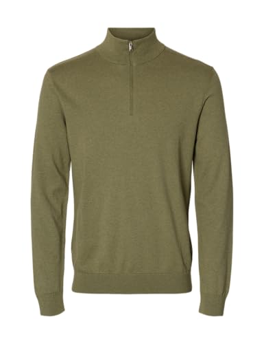 SELECTED MEN Herren Slhberg Ls Half Zip Noos, Deep Lichen Green, XXL SELECTED MEN Herren Slhberg Ls Half Zip Noos, Deep Lichen Green, XXL von SELECTED MEN