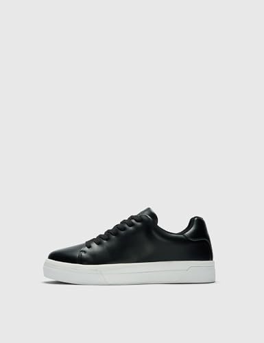 SELECTED MEN Herren Slhdavid Chunky Leather Sneaker 2.0 Noos, Black, 42 EU von SELECTED MEN