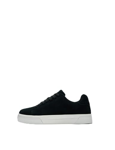 SELECTED MEN Herren Slhdavid Chunky Suede Sneaker 2.0 Noos, Black, 43 EU von SELECTED MEN