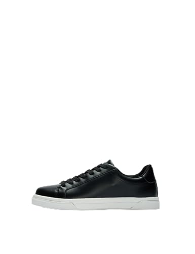 SELECTED MEN Herren Slhevan Leather Sneaker 2.0 Noos, Black, 45 EU von SELECTED MEN