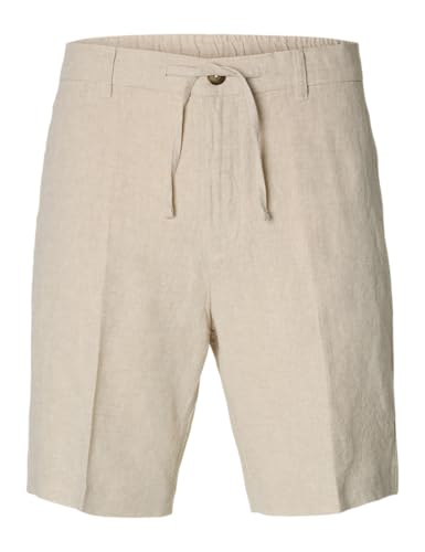 SELECTED MEN Herren Slhregular-Leroy Linen BLD Shorts Noos, Pure Cashmere, XXL SELECTED MEN Herren Slhregular-Leroy Linen BLD Shorts Noos, Pure Cashmere, XXL von SELECTED MEN