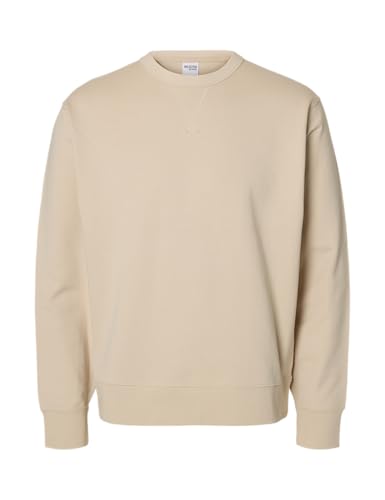 SELECTED MEN Herren Slhrelaxluke Ls Sweat Crew Neck, Oatmeal, XXL SELECTED MEN Herren Slhrelaxluke Ls Sweat Crew Neck, Oatmeal, XXL von SELECTED MEN