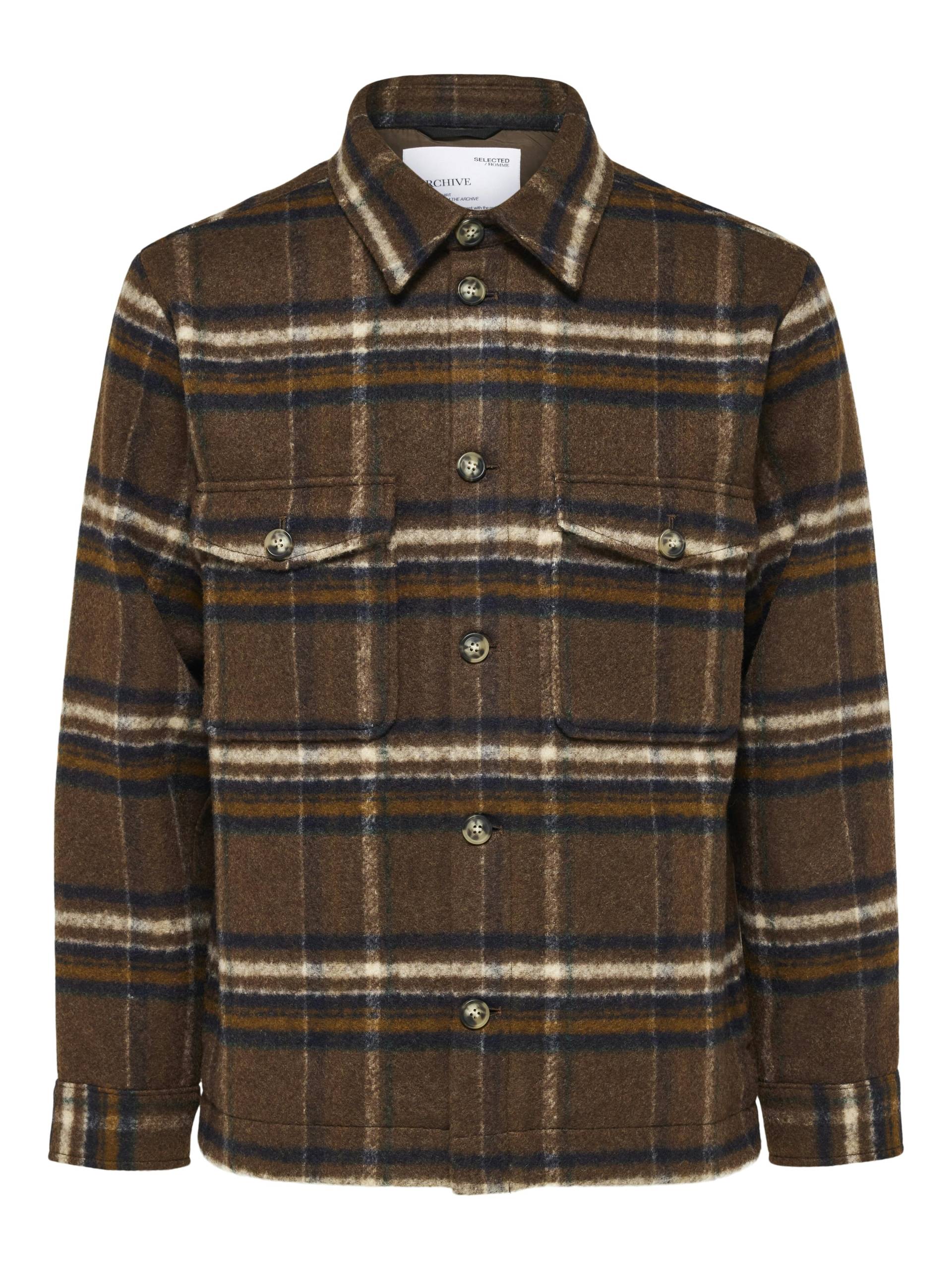 SELECTED MEN - SLHARCHIVE OVERSHIRT NOOS - Gr. - L von SELECTED MEN