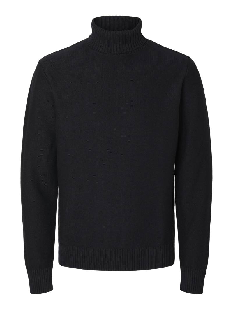 SELECTED MEN - SLHAXEL LS KNIT ROLL NECK NOOS black - Gr. - M von SELECTED MEN