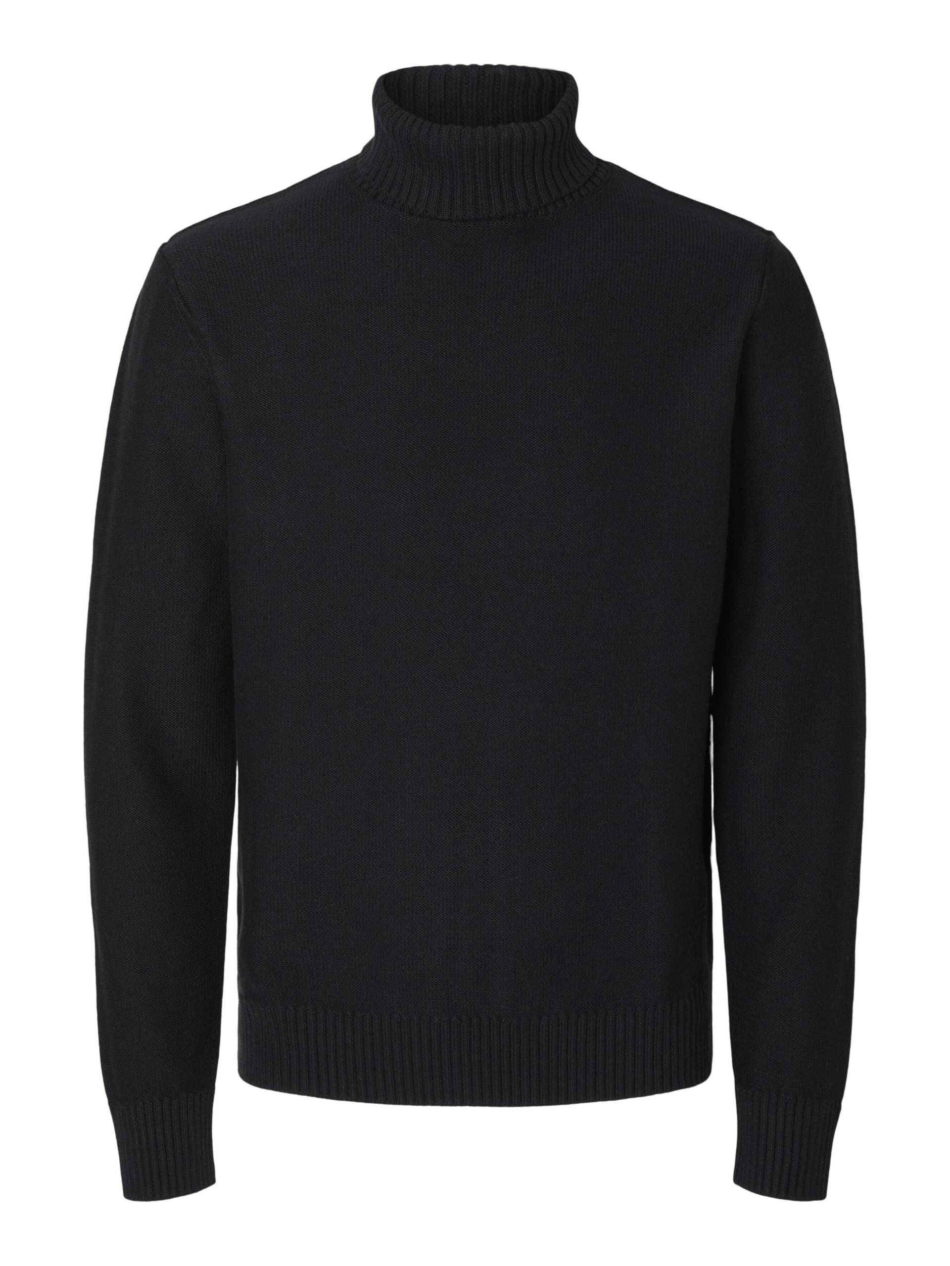 SELECTED MEN - SLHAXEL LS KNIT ROLL NECK NOOS black - Gr. - XL von SELECTED MEN