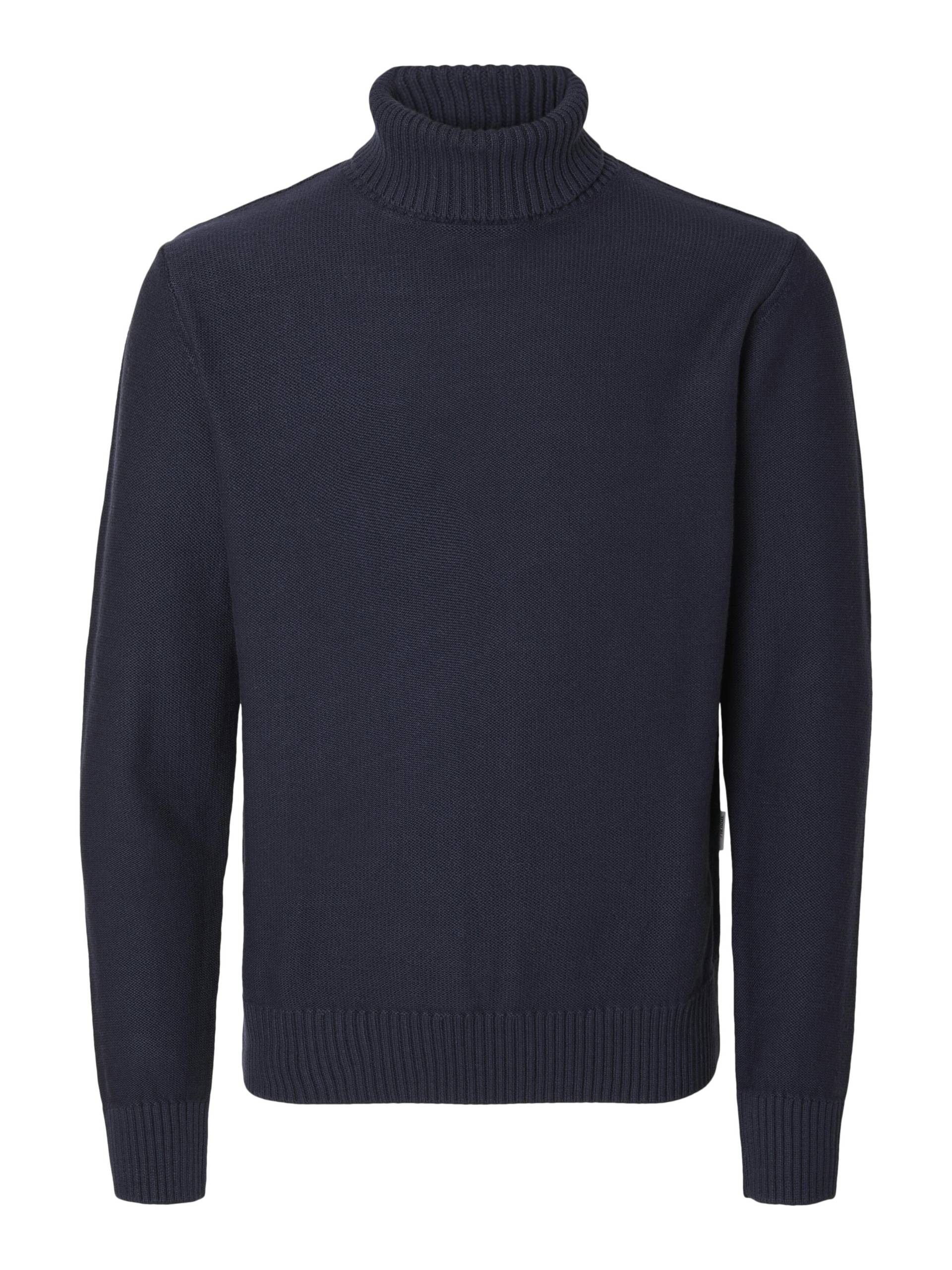 SELECTED MEN - SLHAXEL LS KNIT ROLL NECK NOOS sky captain - Gr. - L von SELECTED MEN