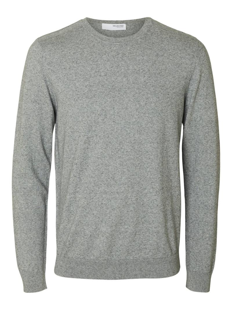SELECTED MEN - SLHBERG CREW NECK NOOS light grey melange - Gr. - XL von SELECTED MEN