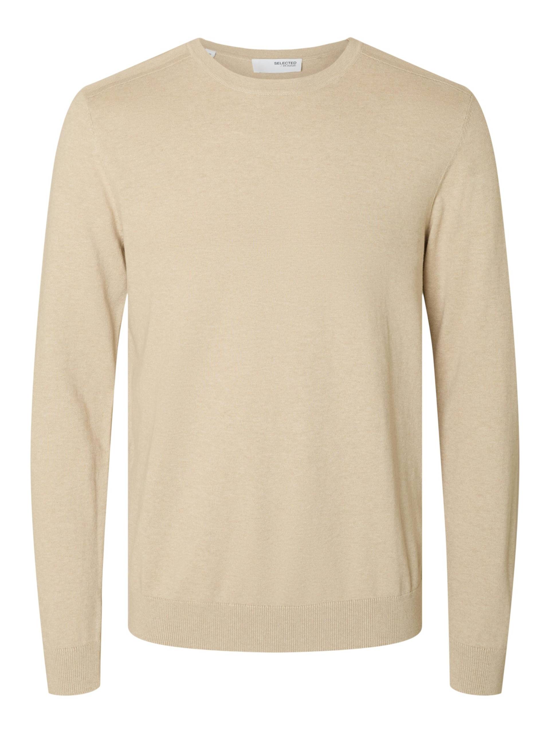 SELECTED MEN - SLHBERG CREW NECK NOOS oatmeal - Gr. - XL von SELECTED MEN