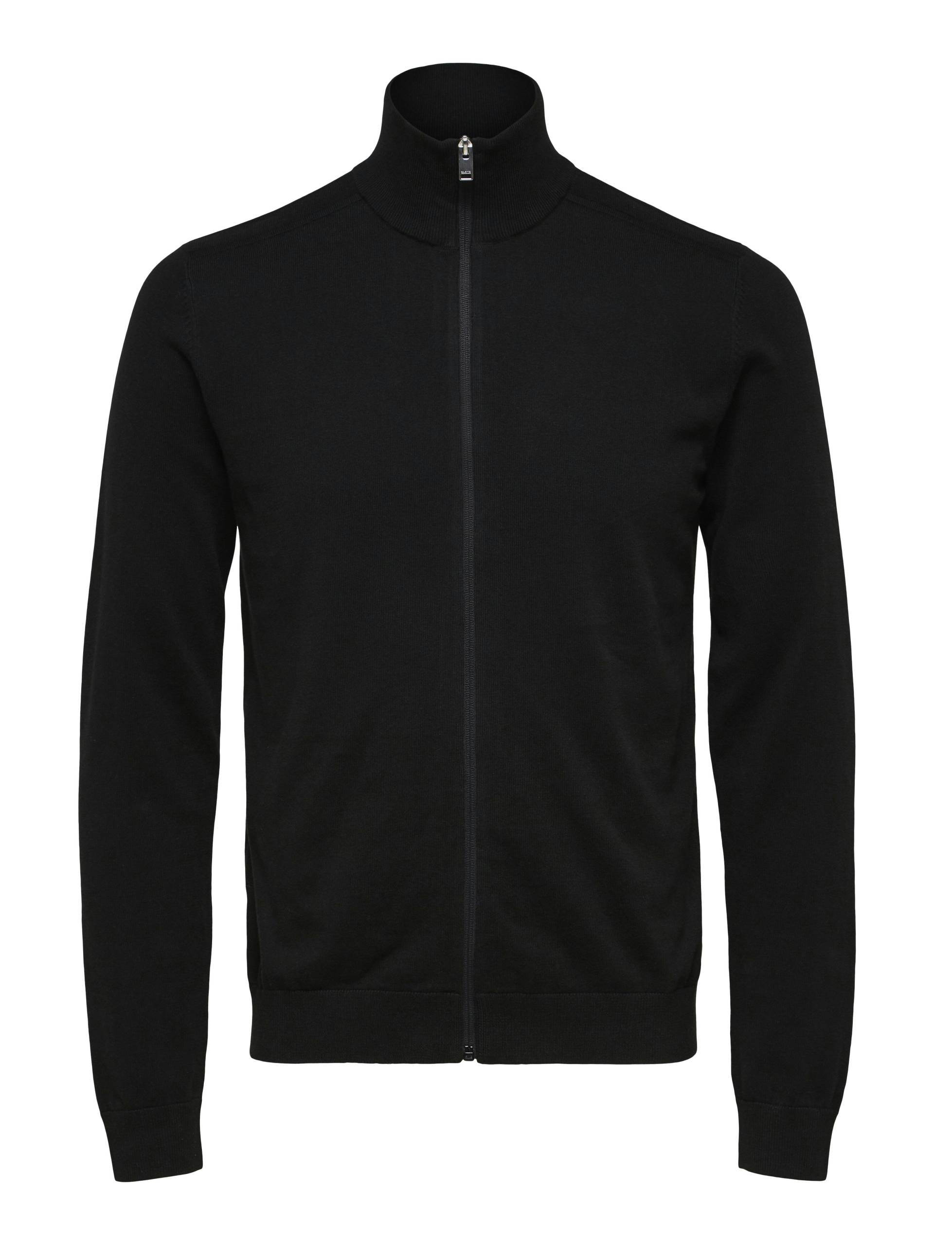 SELECTED MEN - SLHBERG FULL ZIP CARDIGAN NOOS black - Gr. - M von SELECTED MEN