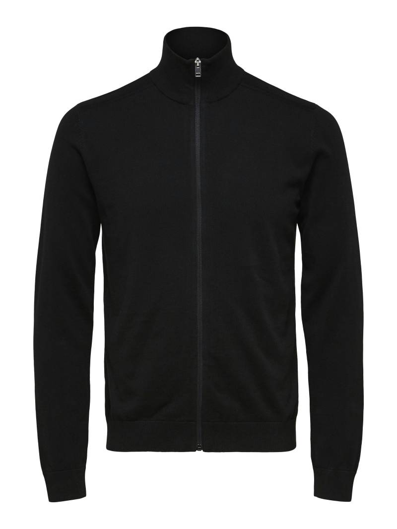 SELECTED MEN - SLHBERG FULL ZIP CARDIGAN NOOS black - Gr. - M von SELECTED MEN