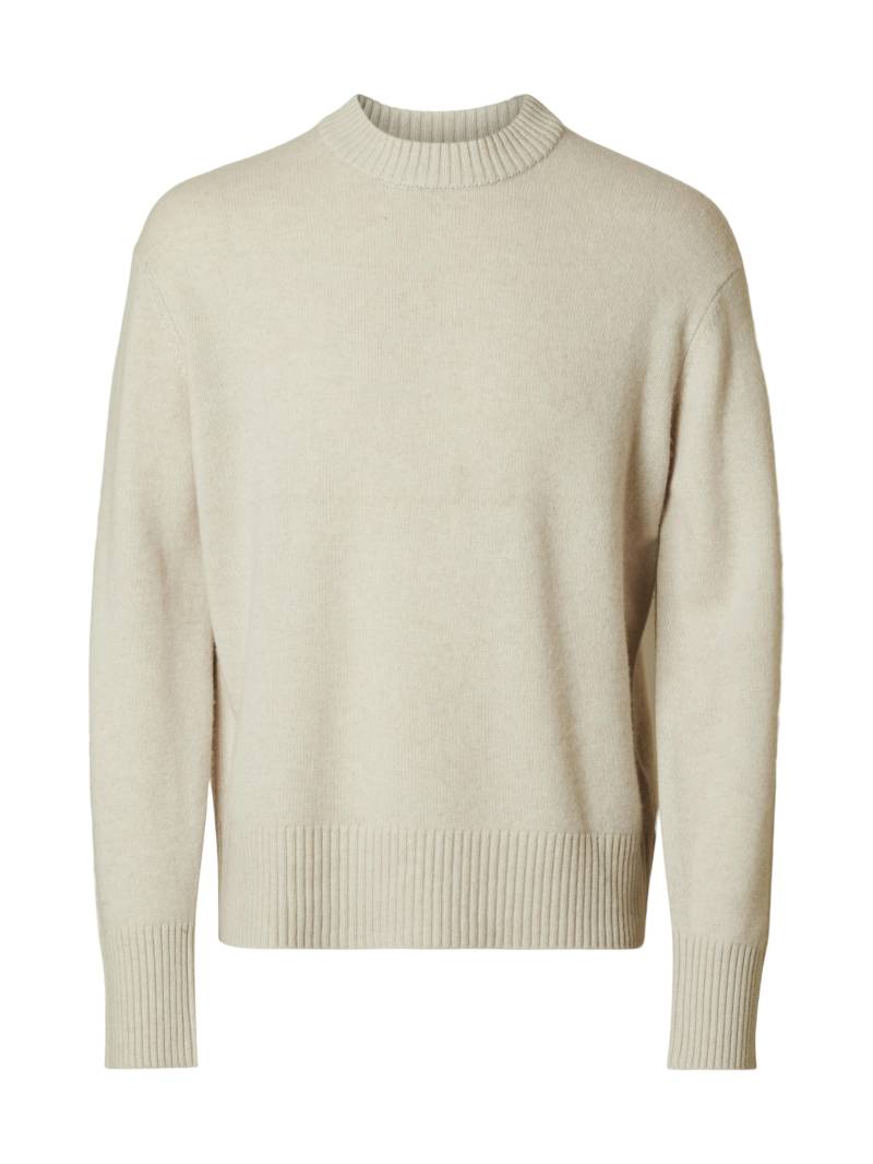 SELECTED MEN - SLHCALLE RELAXED CASHMERE BLEND CREW oatmeal - Gr. - L von SELECTED MEN