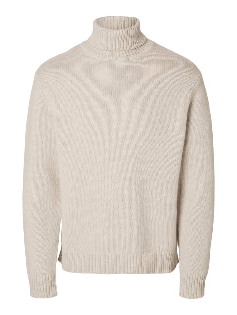 SELECTED MEN - SLHCODY LS KNIT RELAXED ROLL NECK oatmeal - Gr. - S von SELECTED MEN