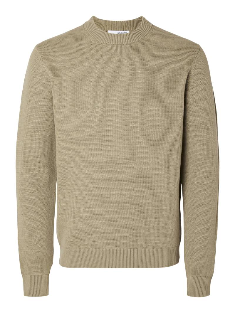 SELECTED MEN - SLHDANE LS KNIT STRUCTURE CREW NECK NOOS kelp - Gr. - XL von SELECTED MEN