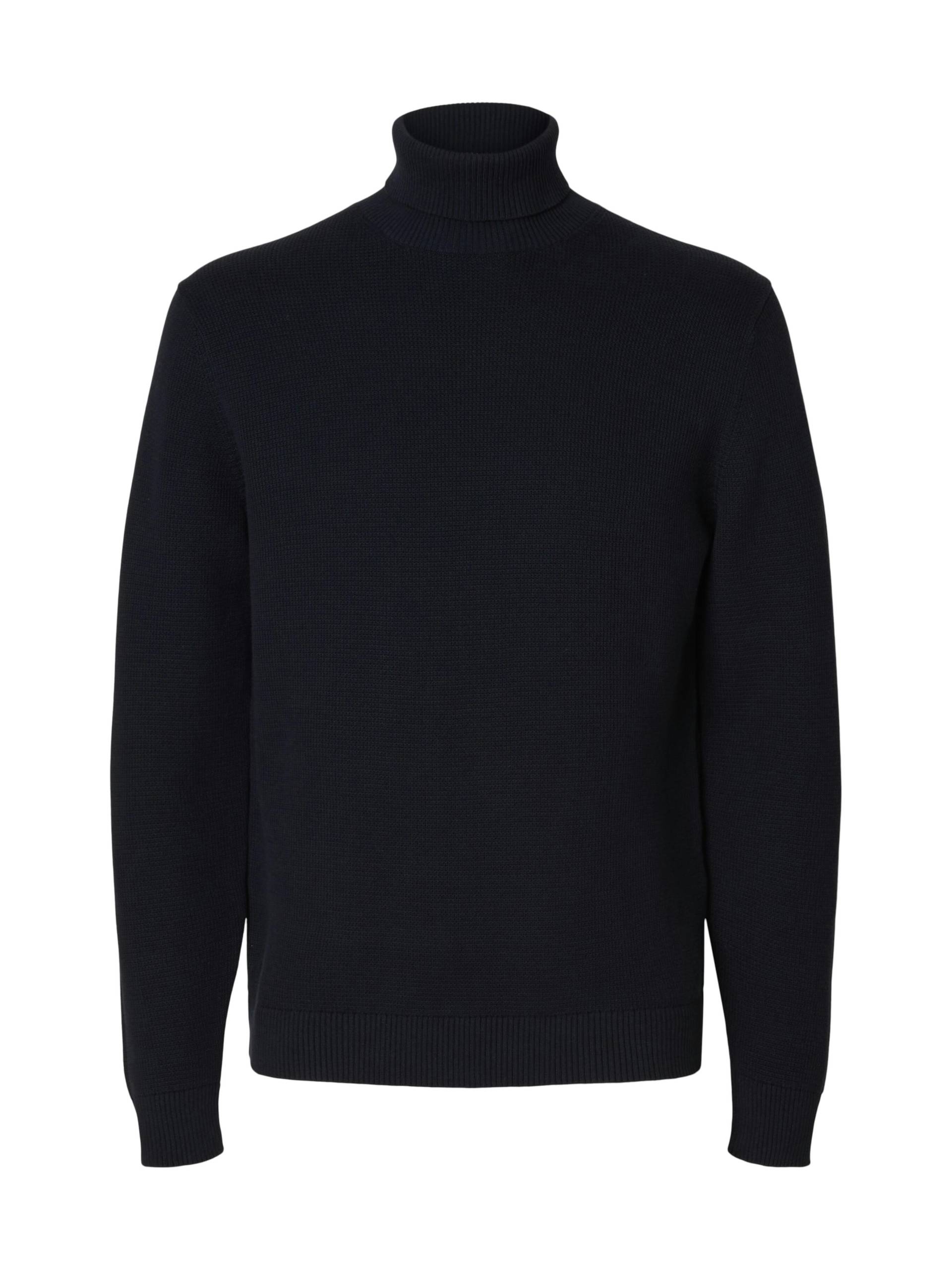SELECTED MEN - SLHDANE LS KNIT STRUCTURE ROLL NECK NOOS sky captain - Gr. - XXL von SELECTED MEN