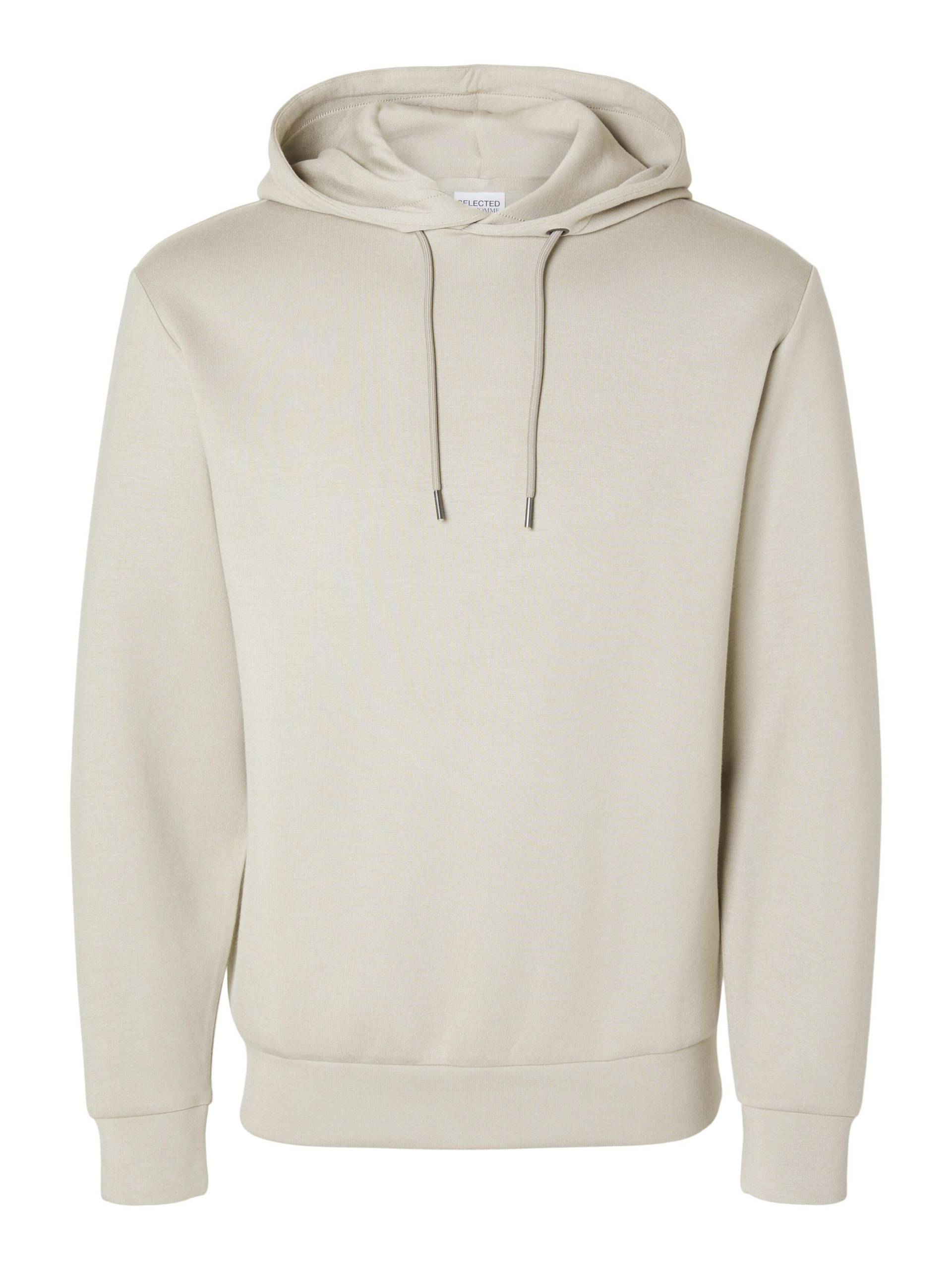 SELECTED MEN - SLHEMANUEL SOFT HOOD SWEAT NOOS pure cashmere - Gr. - L von SELECTED MEN
