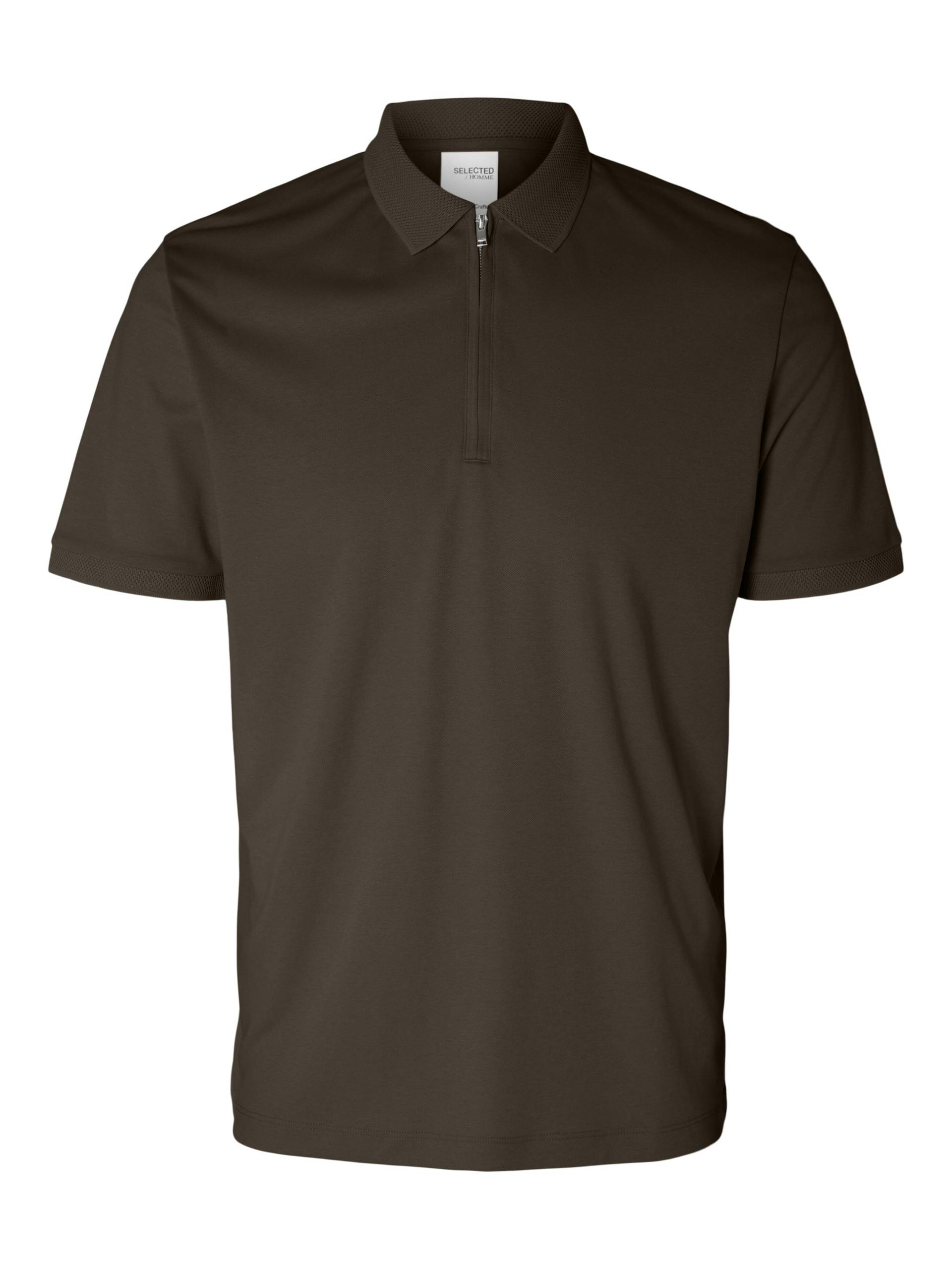 SELECTED MEN - SLHFAVE ZIP SS POLO NOOS - Gr. - XXL von SELECTED MEN