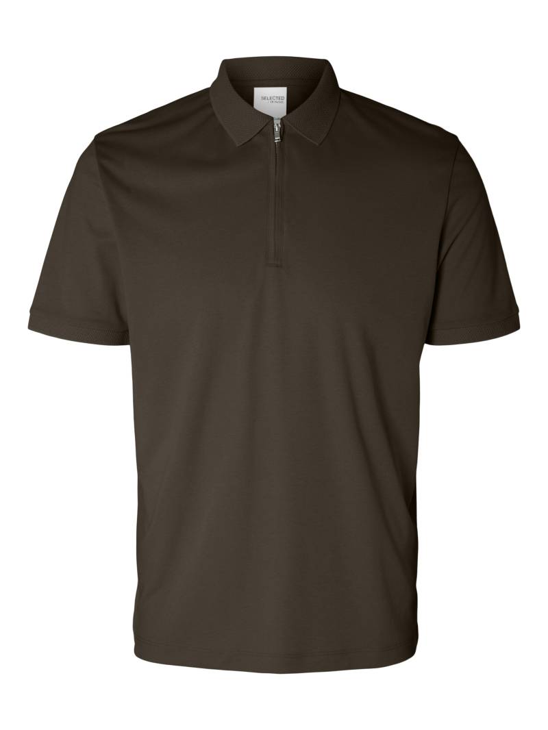 SELECTED MEN - SLHFAVE ZIP SS POLO NOOS - Gr. - XXL von SELECTED MEN