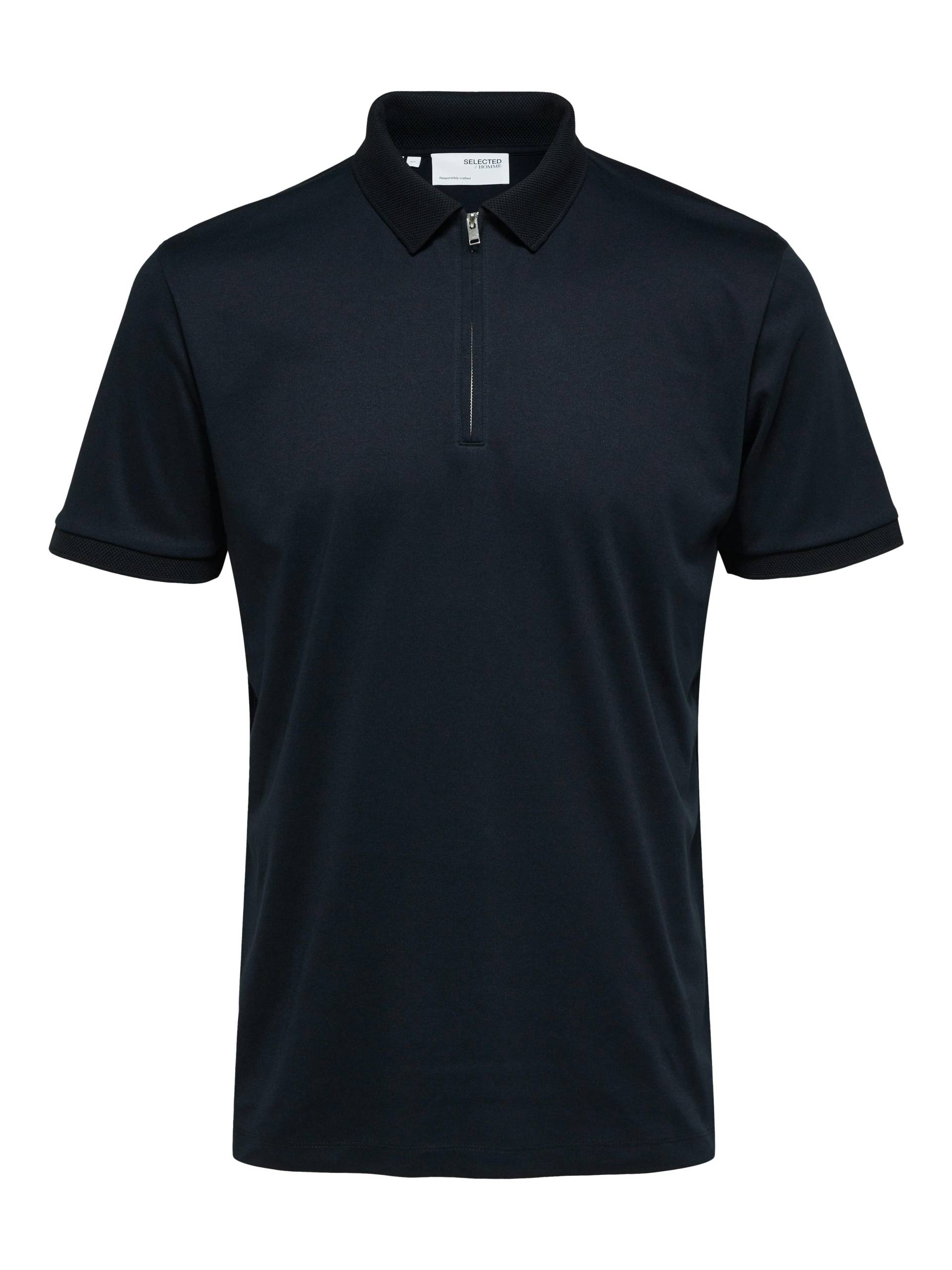 SELECTED MEN - SLHFAVE ZIP SS POLO NOOS sky captain - Gr. - M von SELECTED MEN
